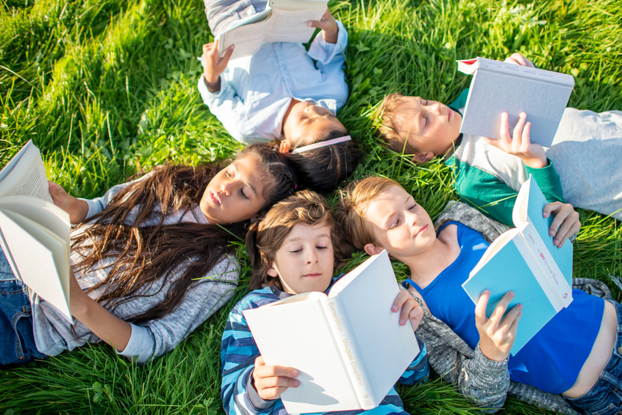 Reading outdoors