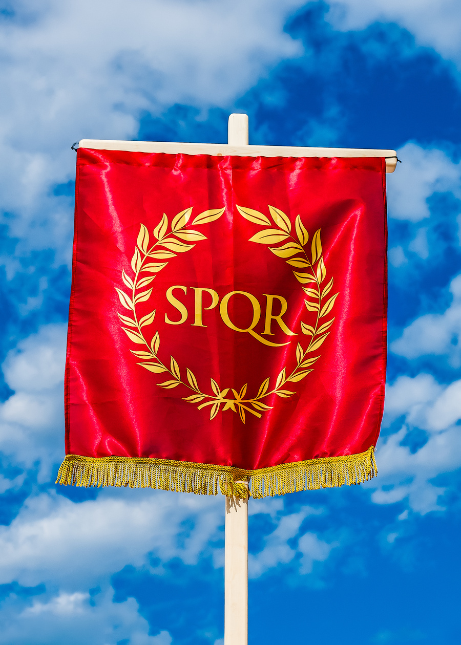 Roman SPQR vexillum